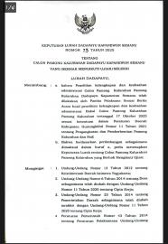 Penetapan Calon Pamong Kalurahan Dadapayu yang Berhak Mengikuti Ujian